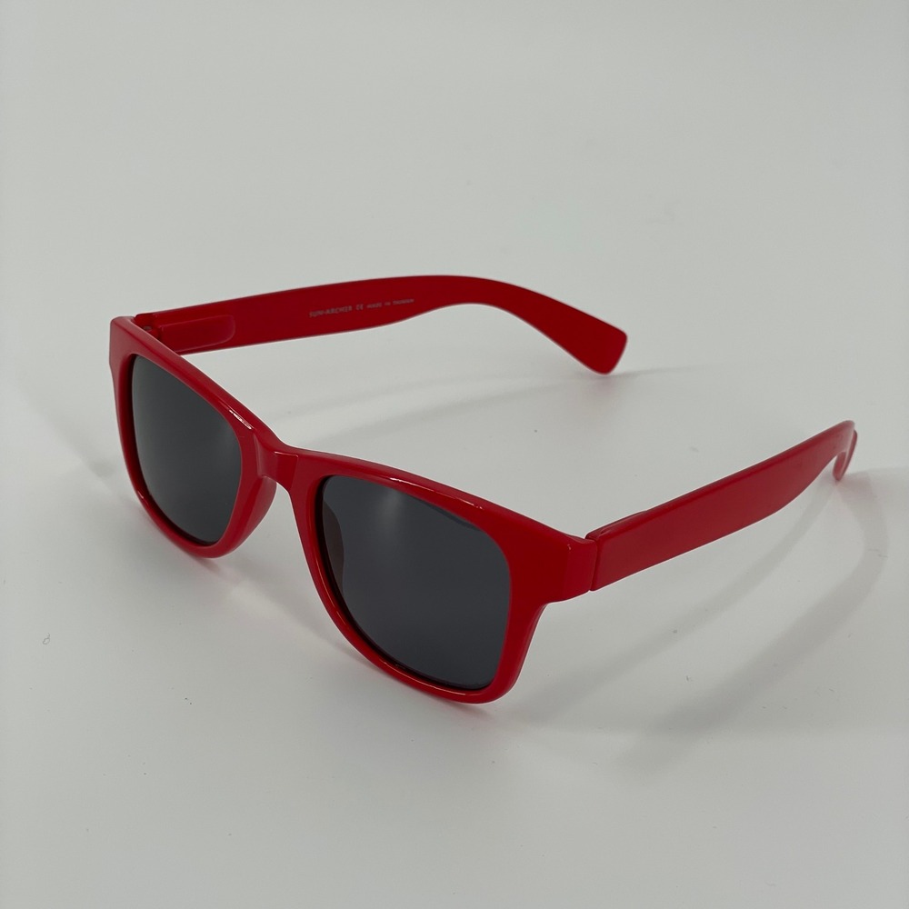 I Heart Eyewear Rons Optical Sun Archer Red Square Sunglasses Y2k Retro 2000s View 3